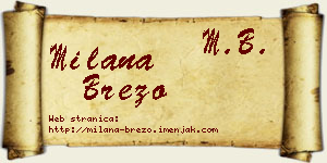 Milana Brezo vizit kartica